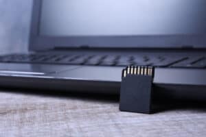 SD Card against keyboard